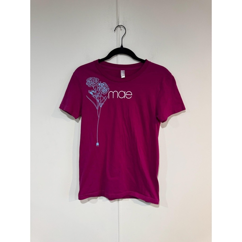 VTG Mae American Apparel Shirt Womens Small Pink Rock Band Graphic Tee‎ Y2K